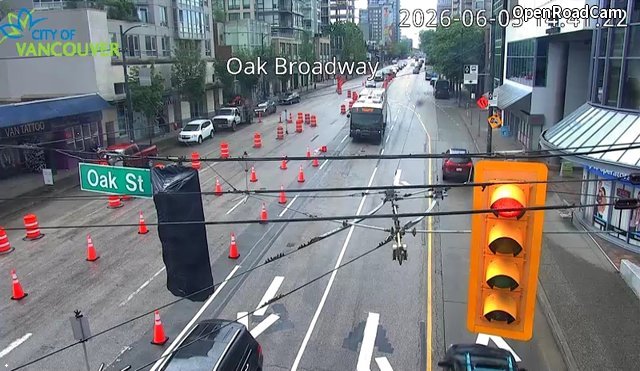 Oak St and W Broadway - West
