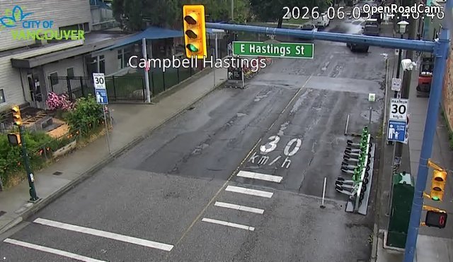 Campbell Ave and E Hastings St - South